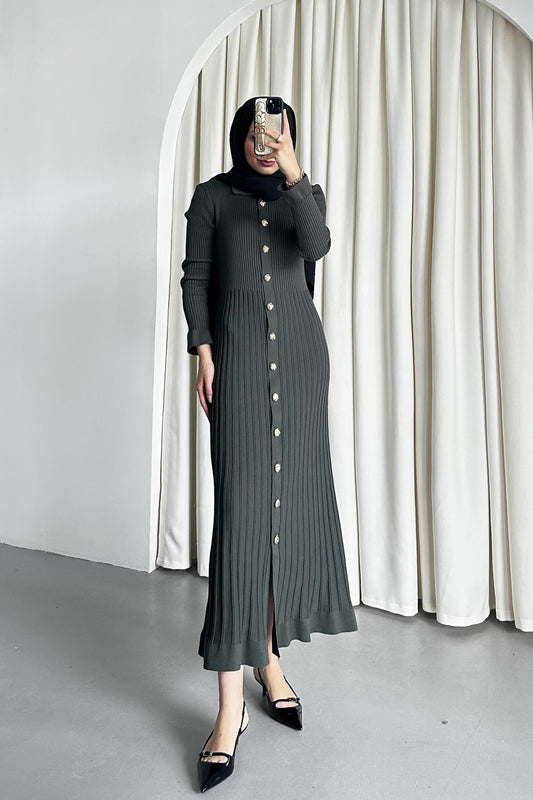 Aller Merserize Elbise Haki