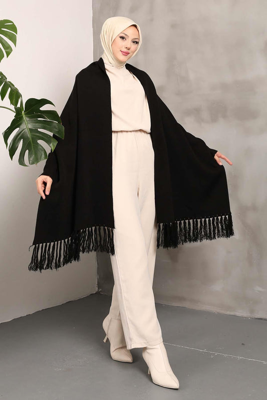 Şal Panço Siyah