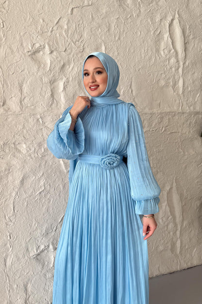 Maria İpek Taşlı Elbise Bebe Mavi