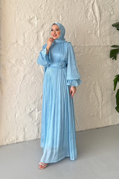 Maria İpek Taşlı Elbise Bebe Mavi