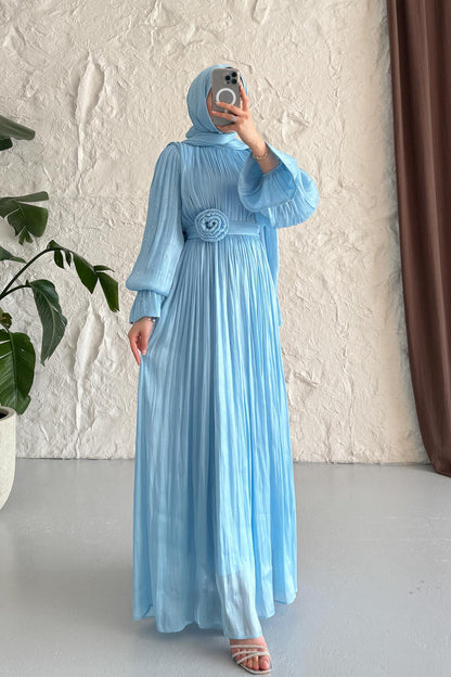 Maria İpek Taşlı Elbise Bebe Mavi