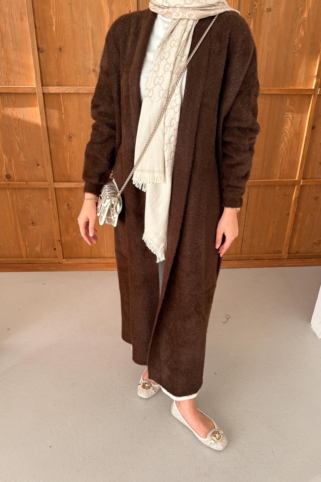 Blenda Angora Hırka Kahverengi