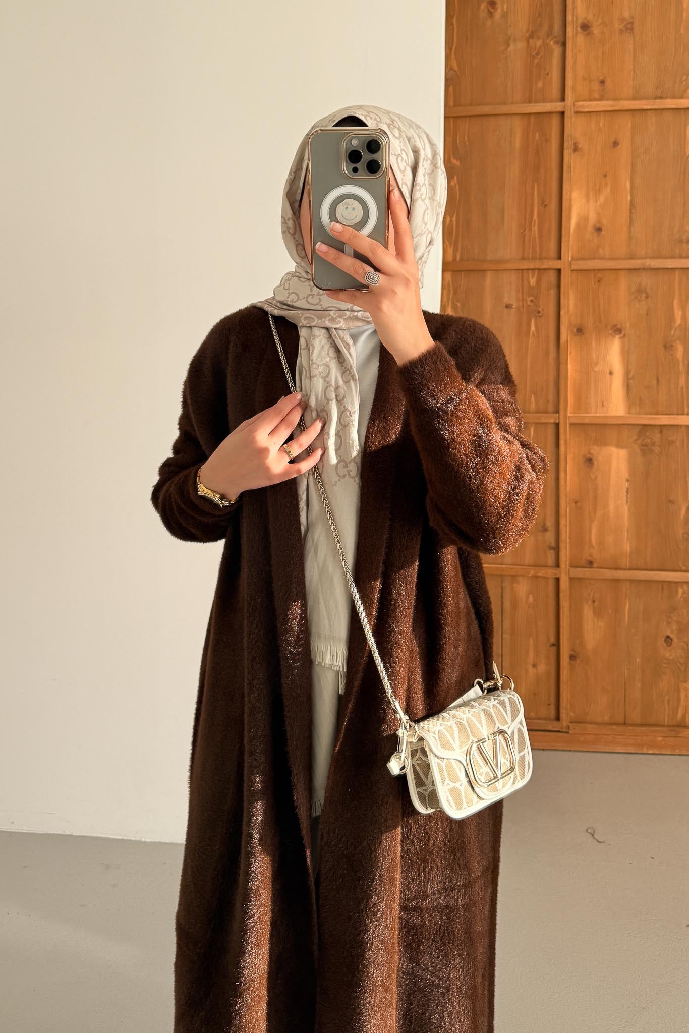 Blenda Angora Hırka Kahverengi