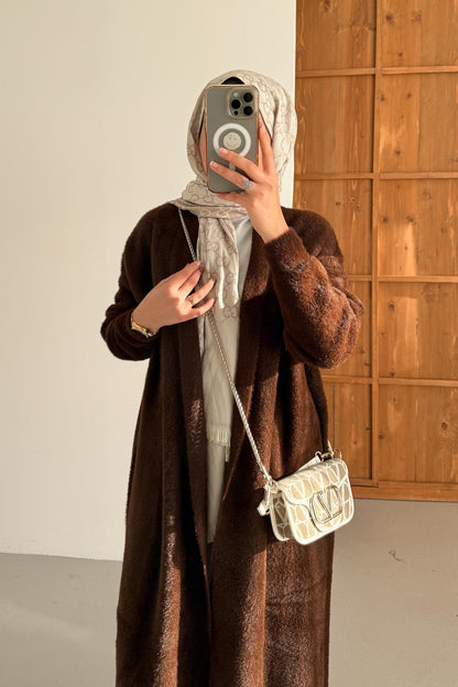 Blenda Angora Hırka Kahverengi